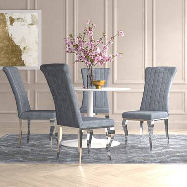 Crushed velvet discount table and chairs